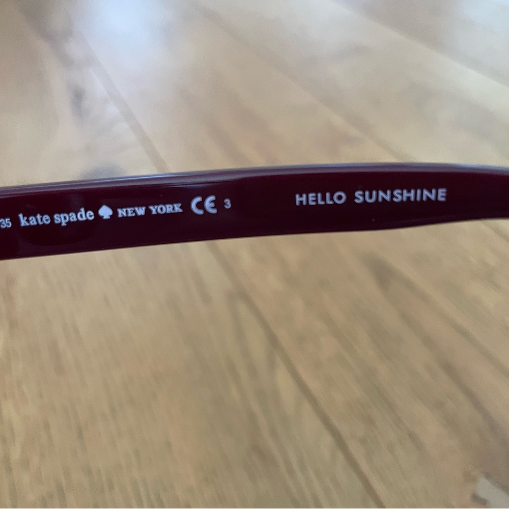 Kate Spade Burgundy Studded Cat-Eye Sunglasses - Picture 5 of 6